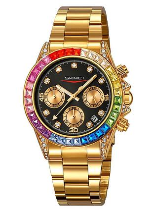 Классические женские часы skmei 2352gdbk gold-black