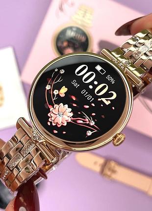 Умные часы modfit eclipse gold steel + ремешок в подарок 2