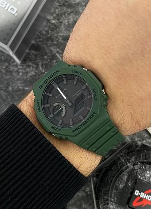 Чоловічий годинник casio g-shock ga-b2100-3a з bluetooth та сонячним живленням, зелений 10