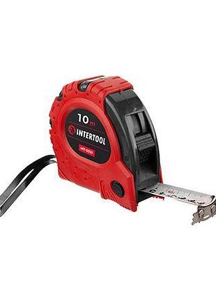 Рулетка 10м intertool железное полотно