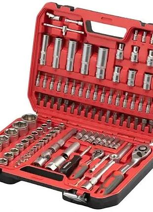 Набор автоинструментов профессиональный intertool et-9108, 110 предметов, 1/2" и 1/4".