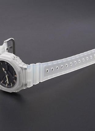 Ремешок для casio g-shock ga-2100/2110 translucent silver 3