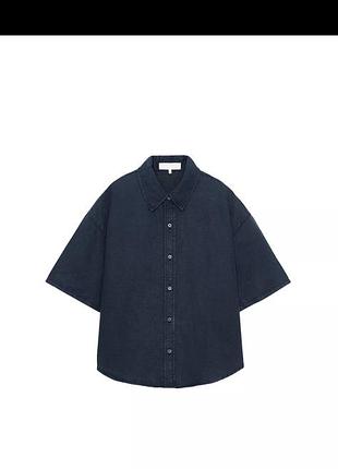 Сорочка zara linen cotton shirt