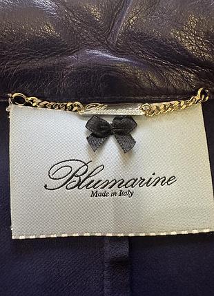 Шкіряна куртка верхня сорочка blumarine розмір s m шкіра ягняти фіолетова