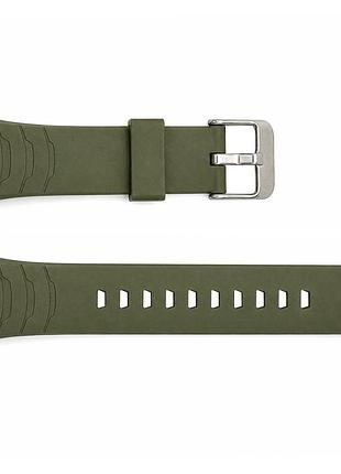 Ремешок для часов skmei 1674 army green-white силиконовый спортивный зеленый