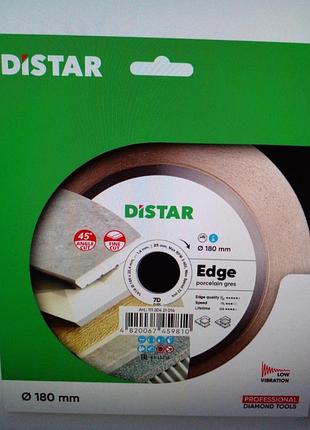 Диск алмазный по керамогранита distar 1a1r 180х1.4х25.4 мм edge (11120421014) круг для плиткореза под 45° [1]