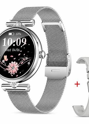 Умные часы modfit eclipse silver mesh + ремешок в подарок