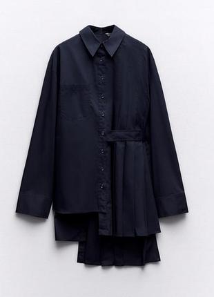 Новая стильная асимметричная рубашка zara