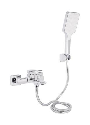 Змішувач для ванни з душовим гарнітуром qtap crow chrome (qtcro259crm48646)