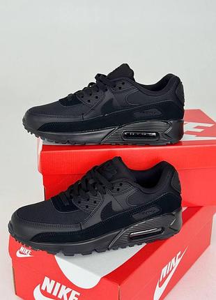 Мужские кроссовки nike air max 90 черные найк эйр макс 90