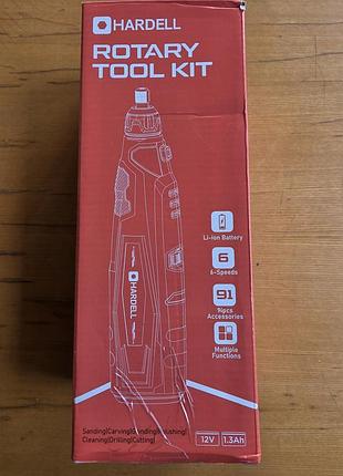 Акумуляторний гравер hardell 12v rotary tool kit