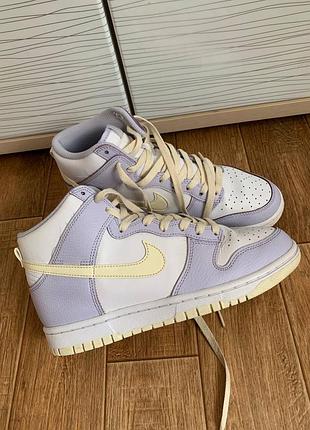 Кросівки високі nike dunk high oxygen purple 3