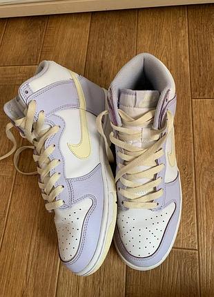 Кросівки високі nike dunk high oxygen purple 9