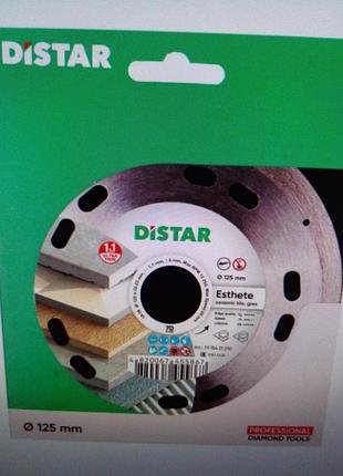 Диск алмазний по керамограніту distar 1a1r 125х1.1х22.2 мм esthete 2.0 (11115421010) відрізний круг для болгарки