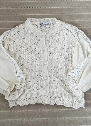 Блуза zara вʼязана