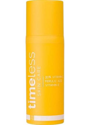 20% vitamin c + e ferulic acid serum сироватка з вітаміном с + е і ферулової кислотою 30 мл timeless skin care 1001