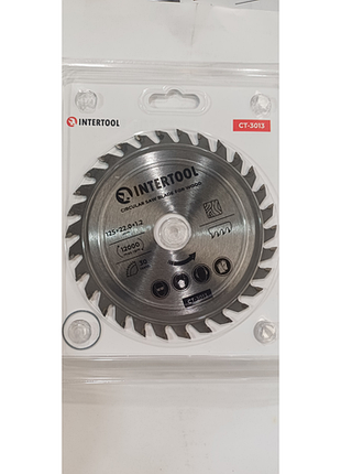 Диск пылающий по дереву с твердосплавными напайками intertool ct-3013 125x22x1.4мм 30 зубьев