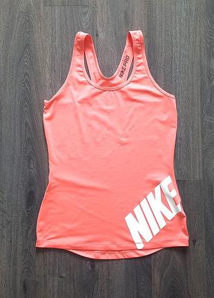 Майка nike dri-fit розовый с белым трикотаж  38-42р м\xl