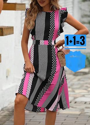 Міді сукня в геометричний принт shein l
