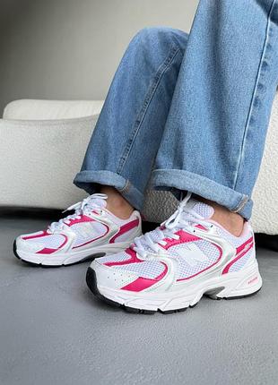 😍 женские кроссовки new balance 530 white/pink