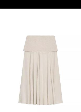 Спідниця zara soft contrast skirt