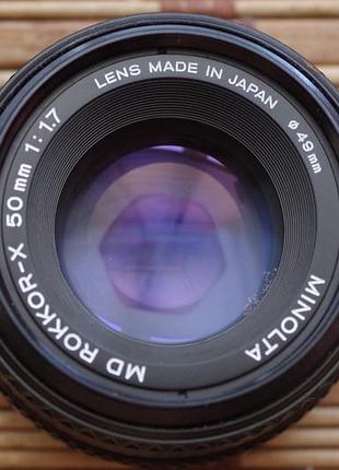 Как есть объектив minolta md rokkor-x 1.7 50 mm мелкий грибок под чистку