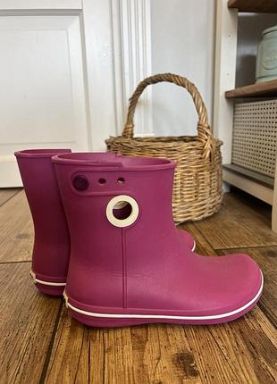 Crocs резиновые сапоги розовые w5 34–35 оригинал