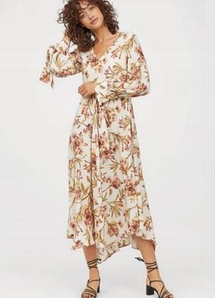 Вискозное миди платье h&amp;m