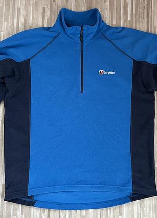Флісова кофта  berghaus blue fleece 1/4 zip pullover.чоловіча розмір l