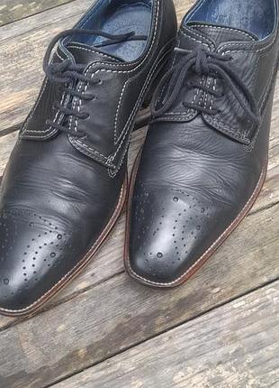 Шкіряні чоловічі туфлі броги jones bootmaker 43 р. (устілка 28.5 см)