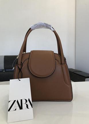 Маленька сумка zara коричневого кольору