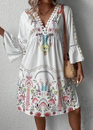 Сукня в абстрактний принт shein 4xl