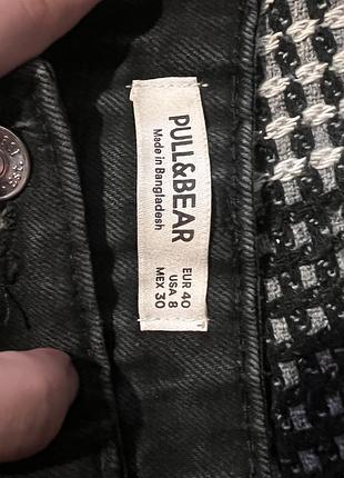 Чорні джинсові шорти pull and bear 4
