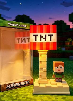 Светильник “тнт” в стиле minecraft (led, 5 режимов свечения)