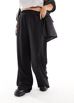 Asos штани палаццо трикотажні джогери кльош asos curve брюки