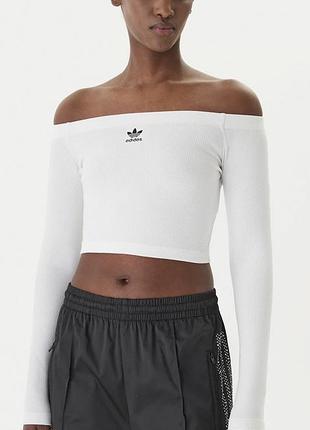 Оригінал спортивна жіноча блузка adidas essentials ke3153 біла slim fit оригинал адідас білий топ для спорту бігу повсякденний міський укорочена кофта