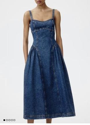 Сукня сарафан джинсовий h&m 5