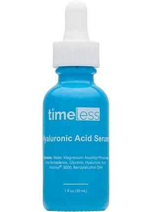 Сироватка з гіалуроновою кислотою і вітаміном c timeless skin care hyaluronic acid + vitamin c serum 30ml