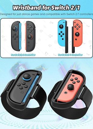 Ремінці-браслети kova для nintendo switch 2/switch/oled чорні 2