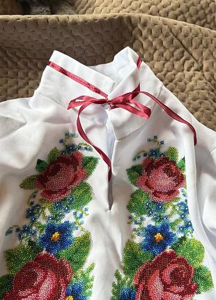 Вишита сорочка бісером 2