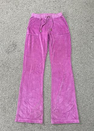 Стильные велюровые брюки прогулачные спортивнве штаны juicy couture sugarfree xs-s