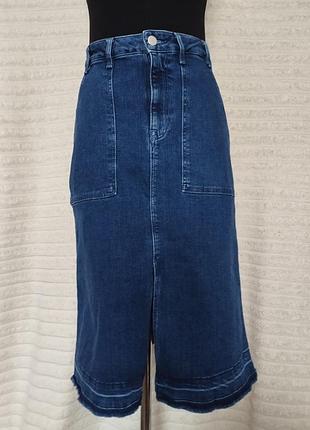 Темно синяя джинсовая юбка от турецкого бренда denim co.