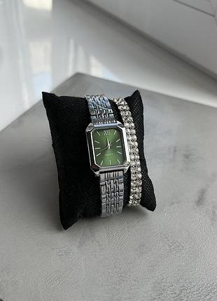 Жіночий годинник під срібло + браслет 💎