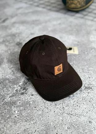 Кепка бавовняна carhartt бейсболка унісекс всесезонна на кожен день one size коричневого кольору