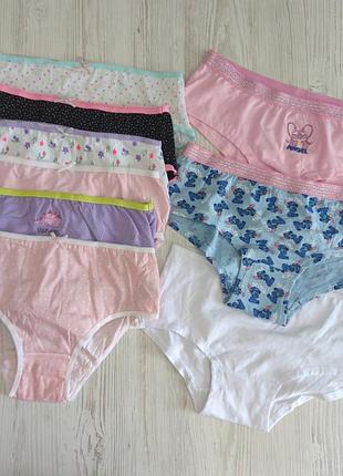 Хлопковые трусики для девочек на 10-11 лет primark