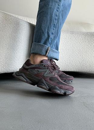Кросівки жіночі new balance 9060 brown/bordo