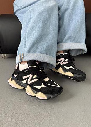 Кросівки жіночі new balance 9060 black/pink logo