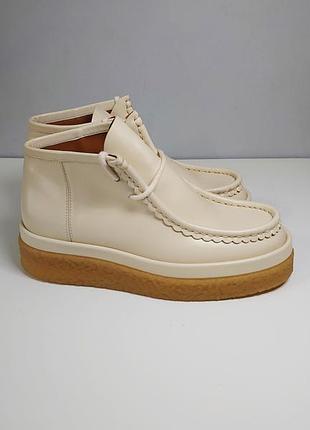 Лоферы, ботинки chloé beige jamie 032255 women's leather boot 37 г. оригинал
