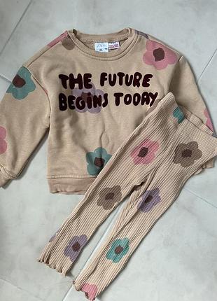 Костюм zara світшот лосіни 98-104 розмір