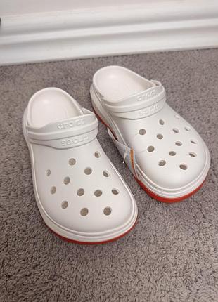 Crocs crocband full force white крокси чоловічі білі